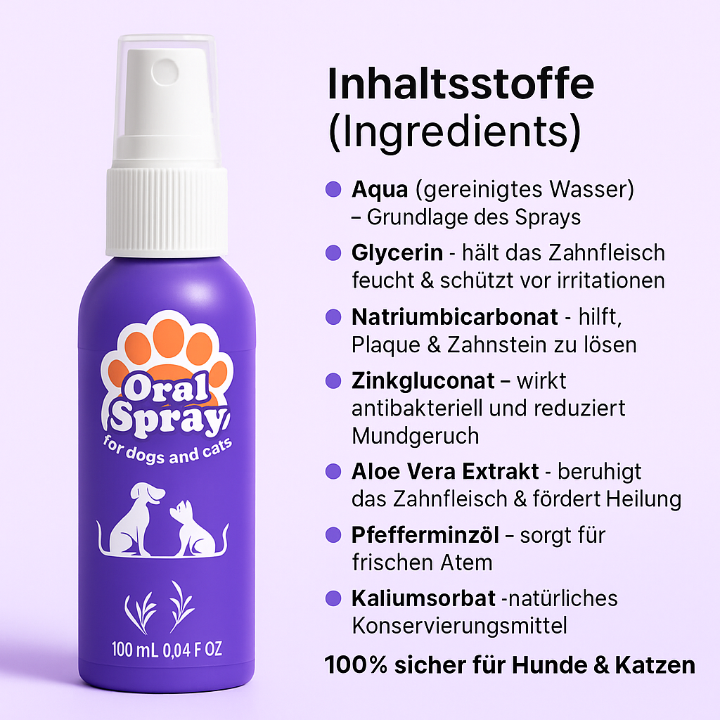 Pet Oral Spray – Sanfte Pflege, die dein Tier liebt.